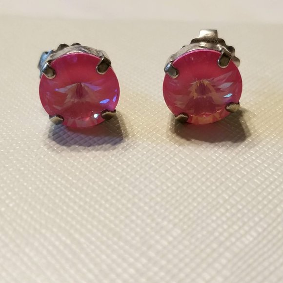 Sorrelli Pink Stud Earrings - Picture 13 of 14